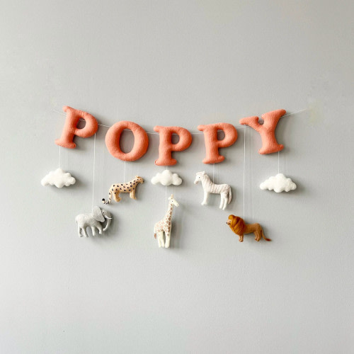Etsy Custom Name Banner Safari Nursery Decor