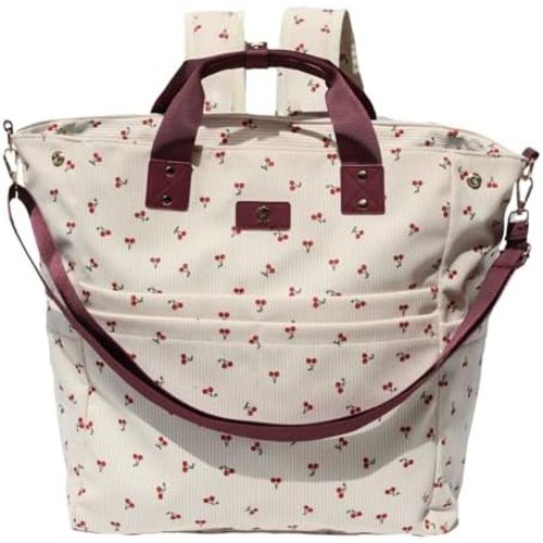 ESVAN Diaper Tote Bag Totepack Backpack Crossbody Bag 3 in 1 for Women Laptop Backpack Multifunctional with Insulated Pockets