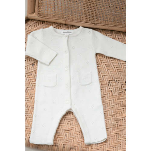 Jumpsuit Long - ecru Knitwear openwork