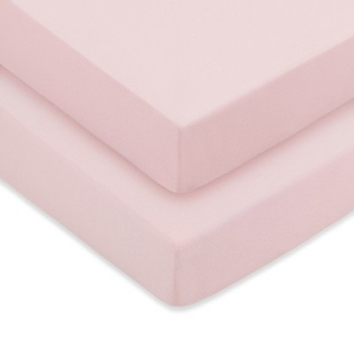 Comfy Cubs Fitted Crib Sheet – 100% Cotton Baby Crib Mattress Sheet for Boys and Girls, Color: Pink, Size: pack of 2