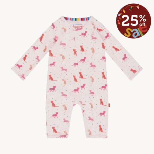 cheetah bonita organic cotton magnetic fuss free coverall – Magnetic Me