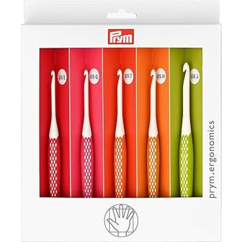Prym Ergonomics Crochet Hook Set, Small (E, G, 7, H, J)