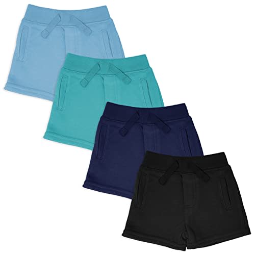 Andrew Scott Toddler Boys Girls French Terry Cotton Drawstring Shorts - Multi Packs