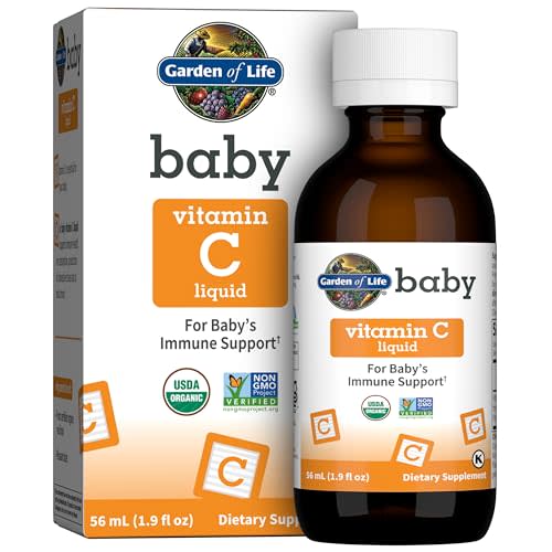 Garden of Life Baby Vitamin C Drops for Babies and Toddlers, Organic Whole Food Liquid Vitamin C 45mg Immune Support for Babies from Amla Fruit, Citrus Flavor, Vegan & Gluten Free, 56 mL (1.9 fl oz)