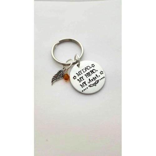 My Daddy is My Angel, Sympathy Gift Father, Dad Memorial Gift, Dad Loss Keychain, My Dad, My Hero, My Angel, Loss of a Father