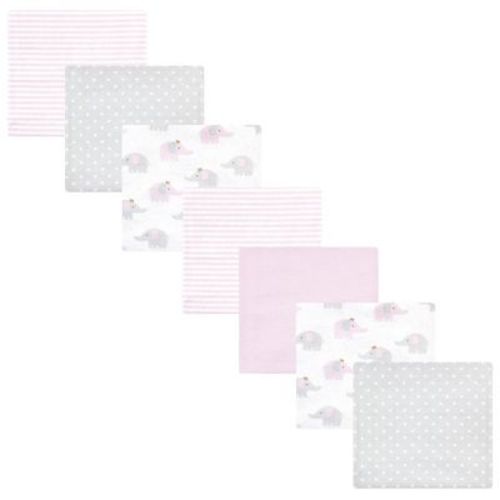 Luvable Friends Hudson Baby Flannel Receiving Blankets 7pk, Purple Elephants