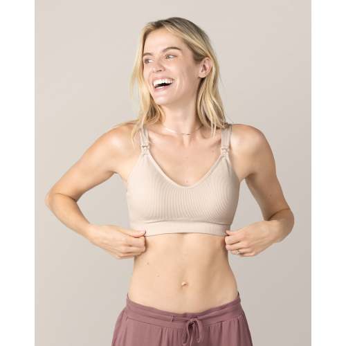Mia Maternity & Nursing Lounge Bra | Stone - Kindred Bravely