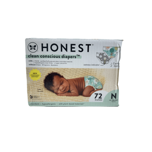 Honest Company Clean Conscious Diapers Pack, 72 Count, Newborn