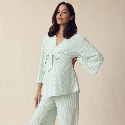 LAKE | Women | DreamModal™ Pajamas | Fog Maternity Kimono Bundle