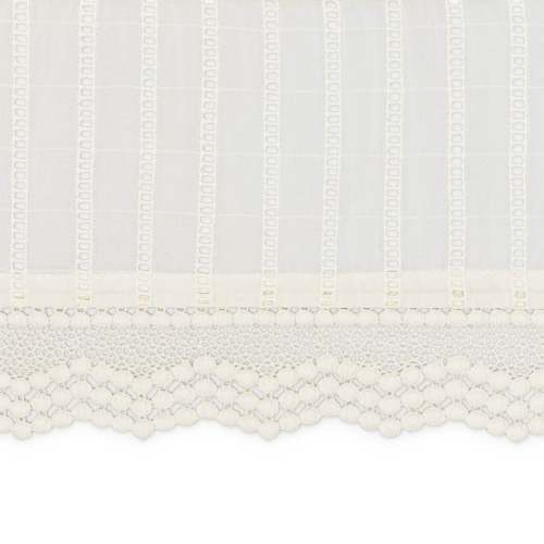 Off-White Boho Tassel Crib Skirt