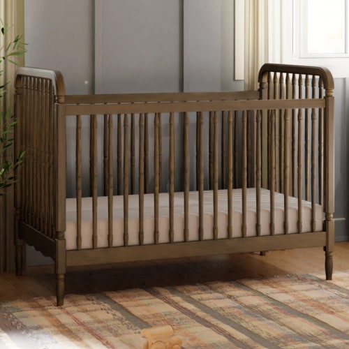 Namesake Liberty 3-in-1 Convertible Spindle Crib with Toddler Bed Conversion Kit