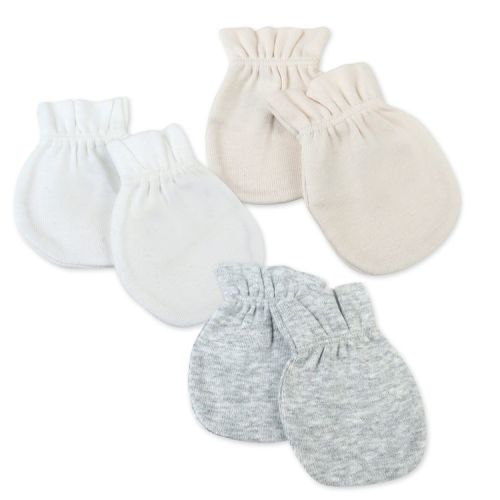 3-Pack Organic Cotton Mitts Natural Ombre Newborn
