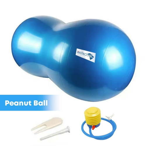InnotechSC Peanut Ball - Anti Burst Exercise Ball for Labor Birthing, Physical Therapy for Kids, Core Strength, Flexible Seating, Home & Gym Fintness, sensory chair Wiggle Seat (Include Pump)