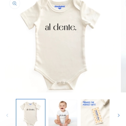 Al Dente | Cotton Baby Bodysuit
 – Chunky Deli