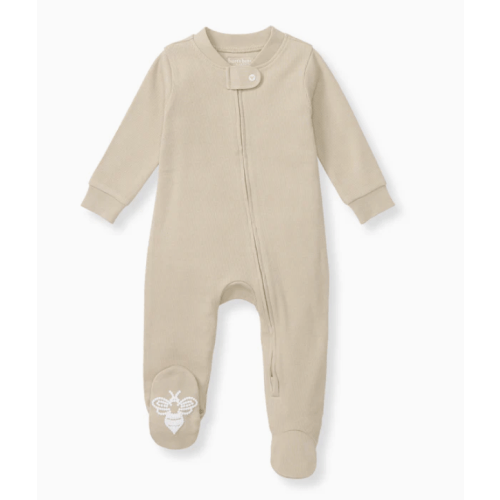 Solid Rib Organic Cotton Sleep & Play - Hummus – Burt's Bees Baby
