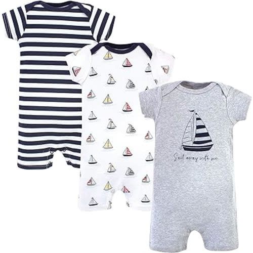 Hudson Baby Unisex Cotton Rompers