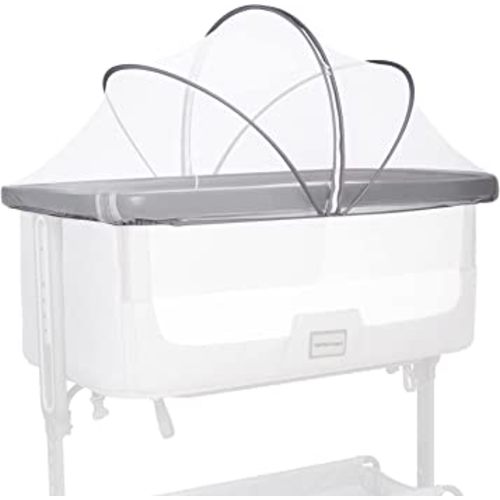 Beberoad Love Bassinet Mosquito Net Cover for Baby Bassinet Cover to Keep Cats Out Mosquito Net for Bassinet/Bedside Sleeper/Travel Cribs (White)