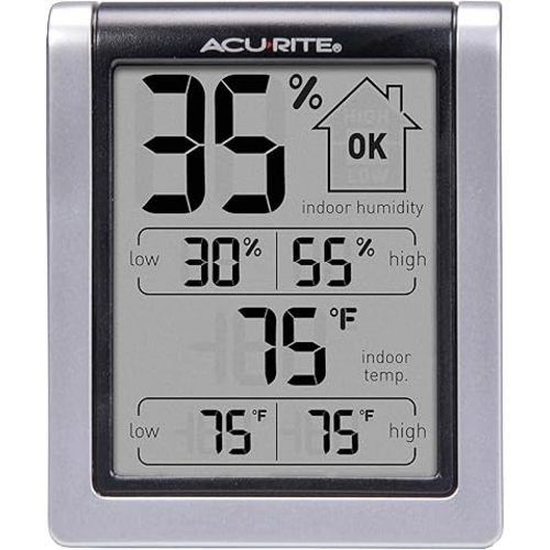 AcuRite Wireless Digital Indoor Thermometer and Hygrometer Monitor for Inside Temperature and Humidity Measurements (00613)