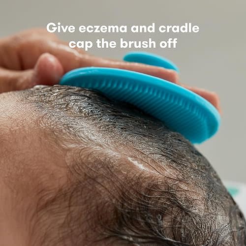 Frida Baby DermaFrida The SkinSoother Baby Bath Brush, Cradle Cap Brush for Babies, Baby Essential for Dry Skin, Cradle Cap Treatment and Eczema, 2 Pack