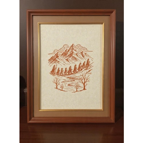 Fellowship of the Ring Art Print | Minimalist Middle Earth Wall Decor