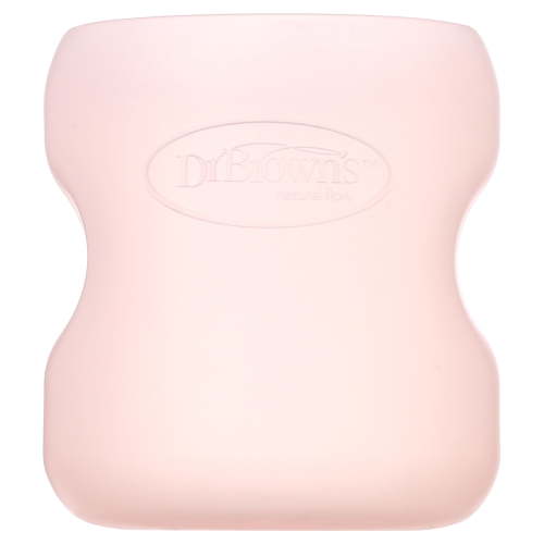 Dr. Brown's Options+ Wide-Neck Glass Bottle Sleeve, 100% Silicone, Pink, BPA Free, 5 oz, 1 Pack