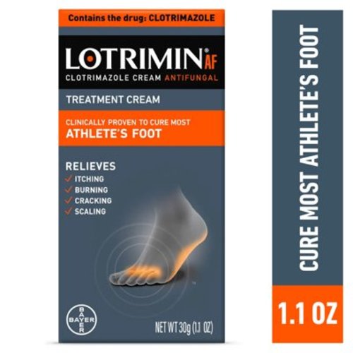 Lotrimin AF Clotrimazole Athlete's Foot Treatment Antifungal Cream, 30G Tube