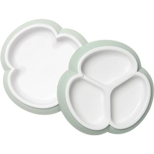 BabyBjörn Baby plate Set, 2 pack, Powder Green