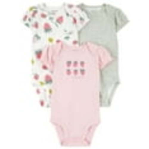 Carter's Child of Mine Baby Girl Bodysuit Set, 3-Pack, Preemie-18 Months, Cotton, Short Sleeve