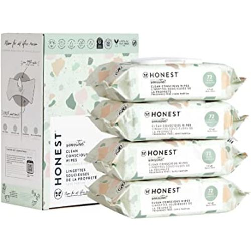 The Honest Company Clean Conscious Wipes | 100% Plant-Based, 99% Water, Baby Wipes | Hypoallergenic, Dermatologist Tested | Geo Mood, 288 Count