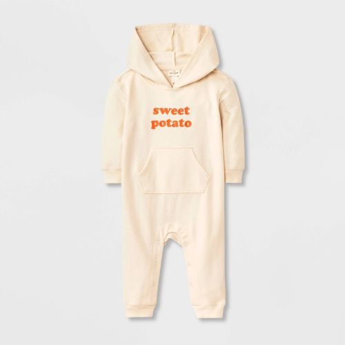 Baby Sweet Potato Hooded Romper - Cat & Jack™ Cream