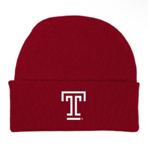 Temple Owls CRIMSON Team Color Newborn Knit Hat - 10190988
