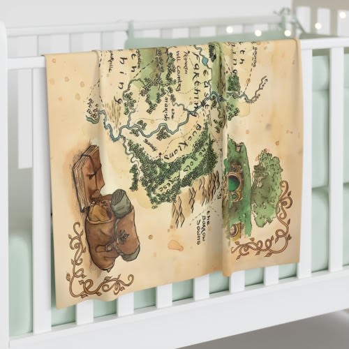Hobbit Baby Swaddle Blanket: Lord of the Rings Infant Wrap, Shire Map