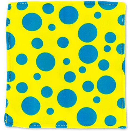 Baby Paper - Crinkly Baby Toy - Yellow w/ Blue Dots