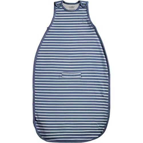 Woolino 4 Season Ultimate Baby Sleeping Bag - Merino Wool and Organic Cotton Universal Size Adjustable Sleep Sack for Baby - Two-Way Zipper Sleeping Bag (2-24 Months) - Navy Blue