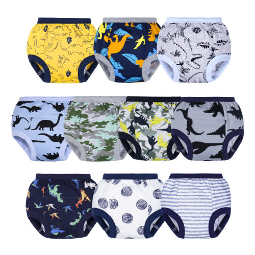 BIG ELEPHANT Baby Boys Potty Training Pants, Toddler Cotton Soft Training Underwear, 2T