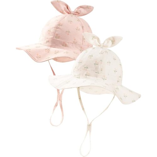 FURTALK Baby Girl Sun Hat UPF 80+ Wide Brim Toddler Beach Hats Sun Protection