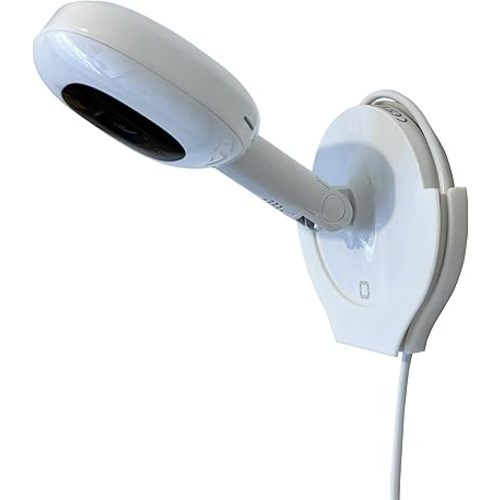 Wall Mount for Nanit Pro Flex Stand, Portable Electronic Device Mount, Easy Insert and Removal, Low Profile, Made in USA, White - NFS-W-W