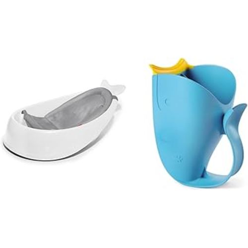 Skip Hop 3-Stage Smart Sling Baby Bath Tub and Waterfall Rinser Bundle