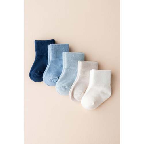Bamboo Quarter Socks Combo 5-Pack in Cool | Kyte Baby