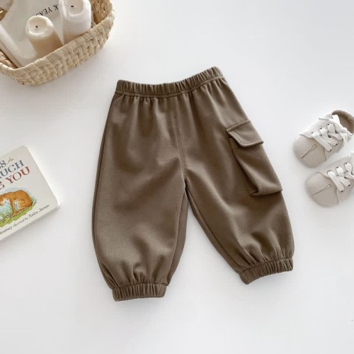 Baby Boy Pure Color Worker Pants