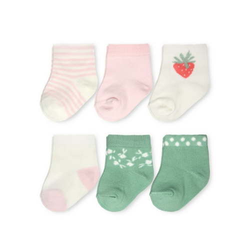 Carter's Child of Mine, Newborn Girl Berry Socks, 6 Pack, Newborn