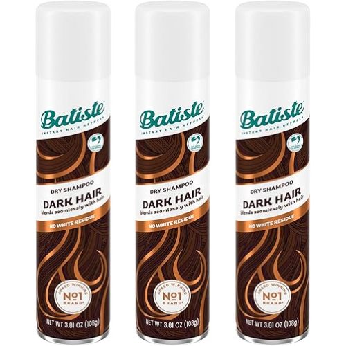 Batiste Dark Dry Shampoo, Waterless shampoo, 3.81oz 3 pack