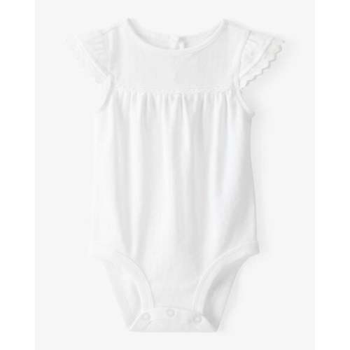 Baby Pointelle Short-Sleeve Bodysuit - White - OshKosh | Carter's