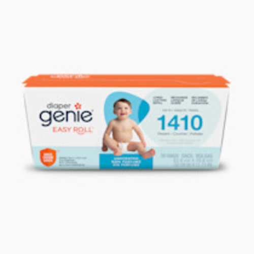 Diaper Genie Easy Roll Refill Bags (Compatible with Signature and Platinum pails) - Blue, Unscented, 30