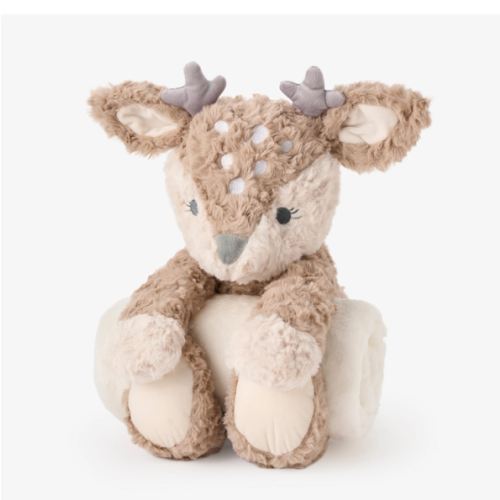 Fawn Bedtime Huggie Plush Toy with Blanket BROWN / O/S
