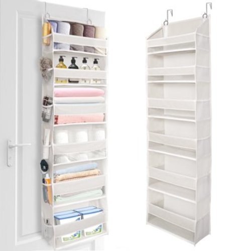 Koosom Over-the-Door-Organizer 6-Tier 6-Pocket Hanging Organizer, Beige, 1 Count