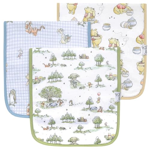 Copper Pearl Baby Burp Cloth Large 21''x10'' Size Premium Absorbent Triple Layer 3-Pack Gift Set Hundred Acre Wood