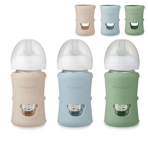 PandaEar 3 Pack Silicone Sleeves for Philips Avent Natural Glass Baby Bottles 8 oz, Shatterproof Anti-Breakage and Heat Resistant Bottle Holder, BPA-Free, Compatible with 8 oz Avent Glass Bottles