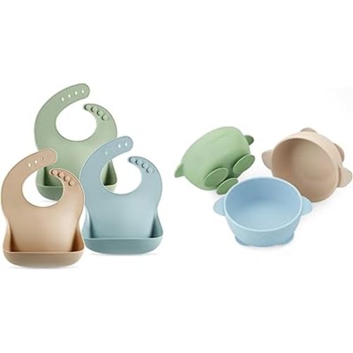 PandaEar Silicone Baby Bibs & Bowls