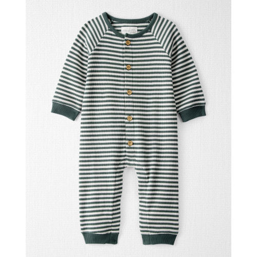 Baby Organic Cotton Waffle Knit Jumpsuit in Stripes - Little Planet | Carter's